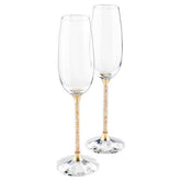 Crystalline Toasting Flutes Gold Tone (Set of 2)